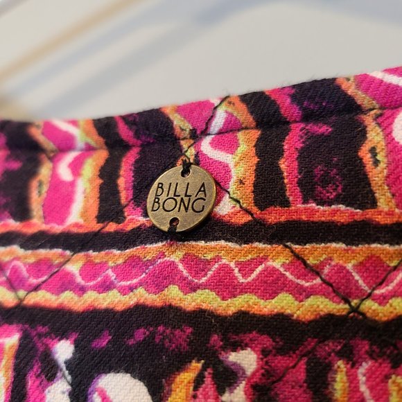 Billabong Green and Pink Patterned Bomber Jacket - Picture 5 of 11